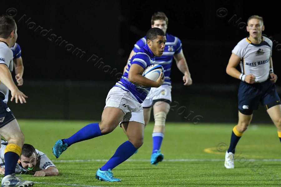 Wheaton Men\'s Rugby vs Mass Maritime.  Photo by Keith Nordstrom